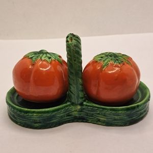 Cute Vintage 1950’s Tomato Salt and Pepper Shakers.